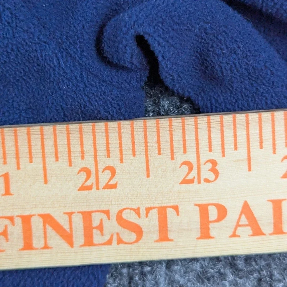 LL Bean Mens XL Tall Blue Full Zip Fleece Jacket Midweight Mock Neck DNF3
